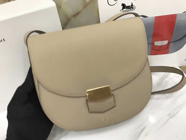 Fake Fashion Discount Khaki Celine Trotteur Crossbody Bags Online